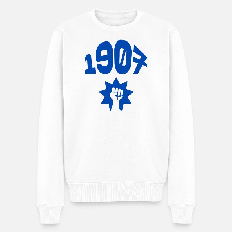 1907 - Männer Premium Bio Pullover - Weiß