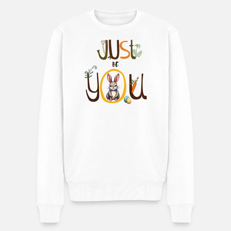 Sois juste toi-même - Pull Premium bio Homme - blanc