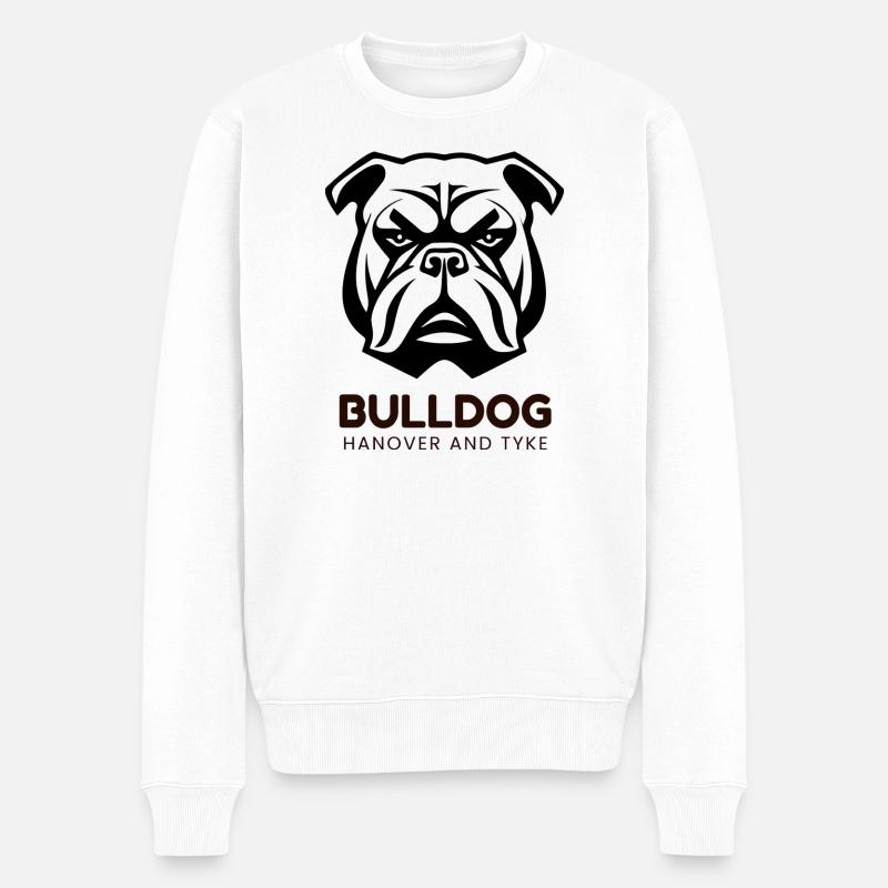 Bulldog Dog - Männer Premium Bio Pullover - Weiß