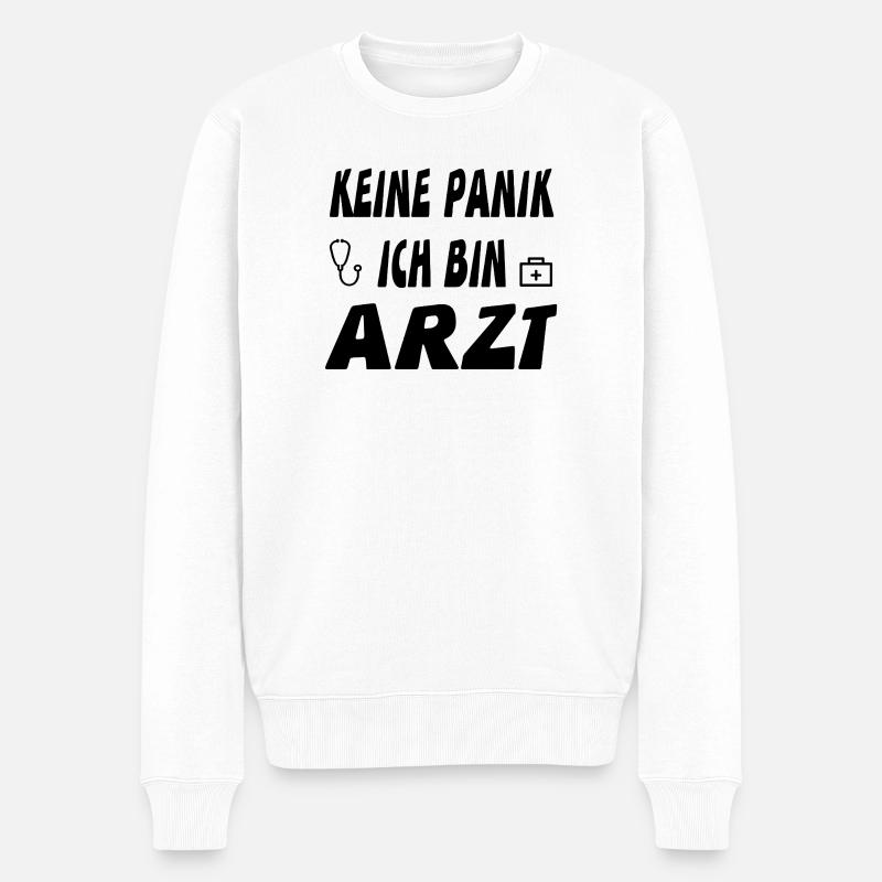 Arzt - Männer Premium Bio Pullover - Weiß