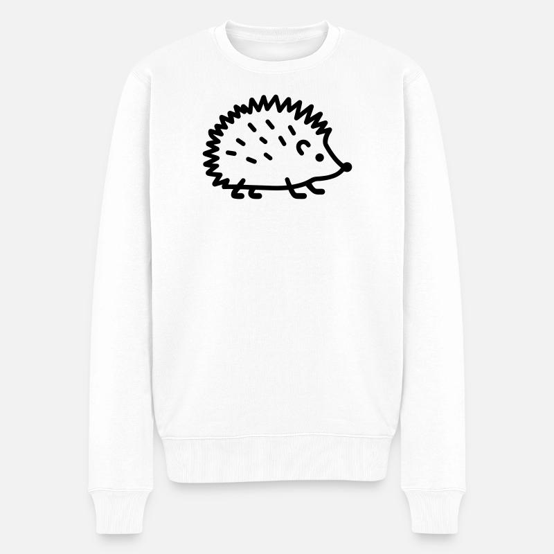 Igel - Männer Premium Bio Pullover - Weiß