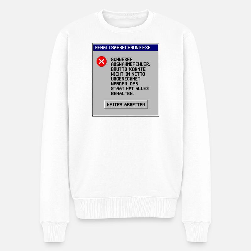 Gehaltsabrechnung - Männer Premium Bio Pullover - Weiß