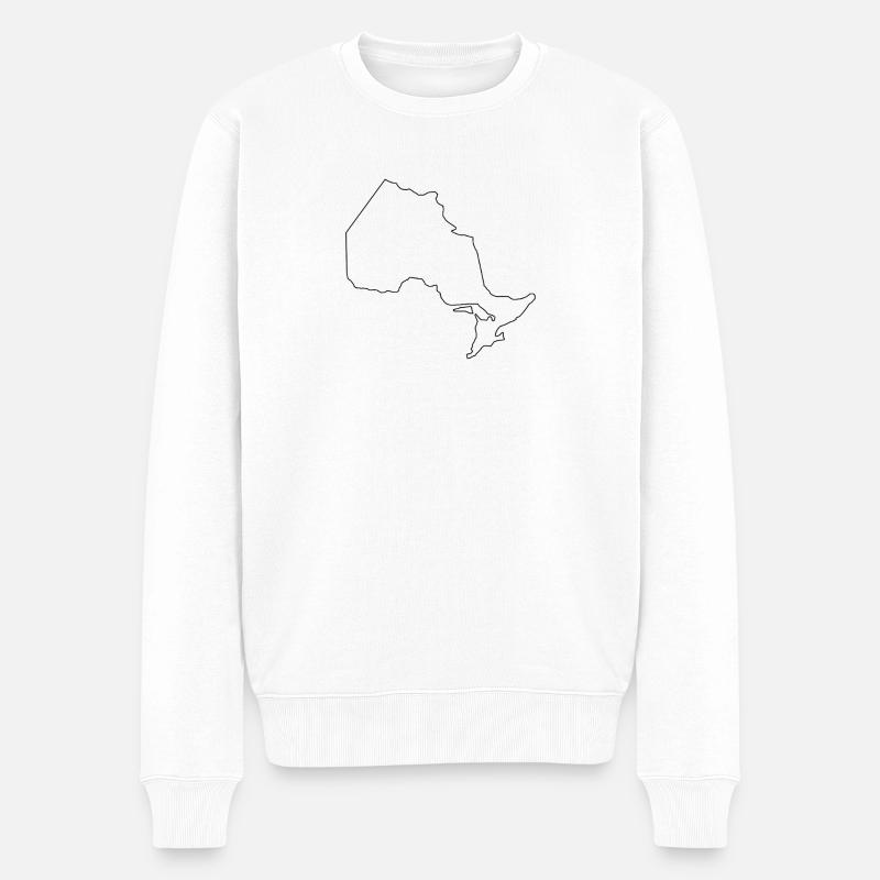 Ontario-Gliederungskarte - Männer Premium Bio Pullover - Weiß