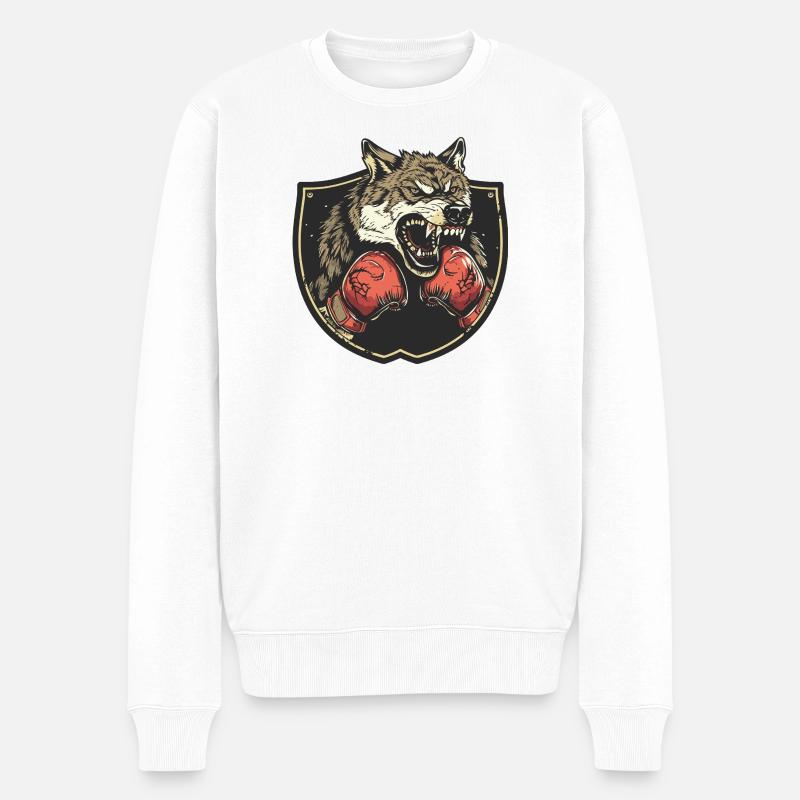 Wolf Boxer MMA - Pull Premium bio Homme - blanc