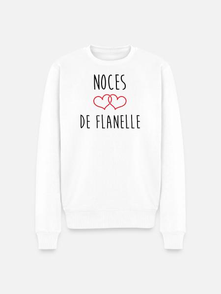 Flannel-Hochzeit – 43 Jahre Ehe - Männer Premium Bio Pullover - Weiß