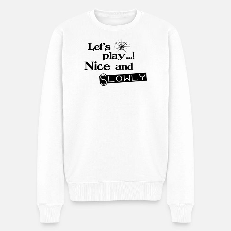 Jouons doucement - Noir - Pull Premium bio Homme - blanc