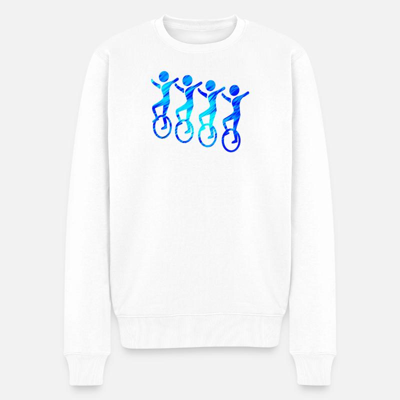 4er monocycle | Style libre monocycle - Pull Premium bio Homme - blanc