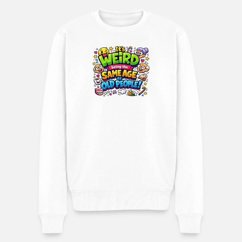Seltsames Alter: Gleichalt - Männer Premium Bio Pullover - Weiß