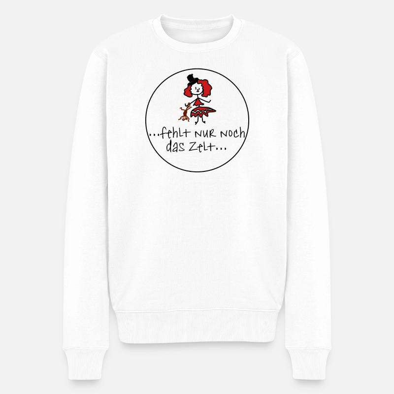 Zelt fehlt - Männer Premium Bio Pullover - Weiß