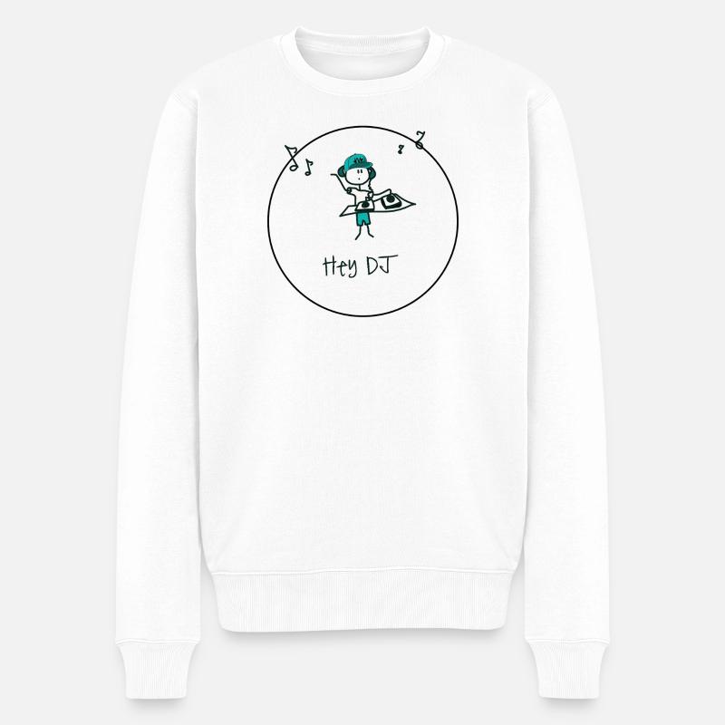 Djboy - Männer Premium Bio Pullover - Weiß