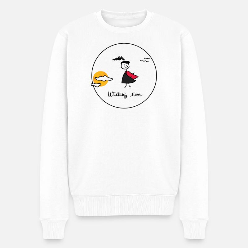 Dracula - Männer Premium Bio Pullover - Weiß