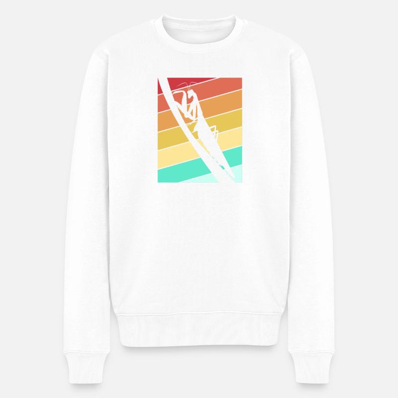 Mantis Gottesanbeter Gottesanbeterin - Männer Premium Bio Pullover - Weiß