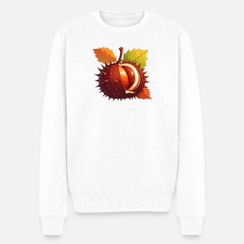 Châtaigne - Pull Premium bio Homme - blanc