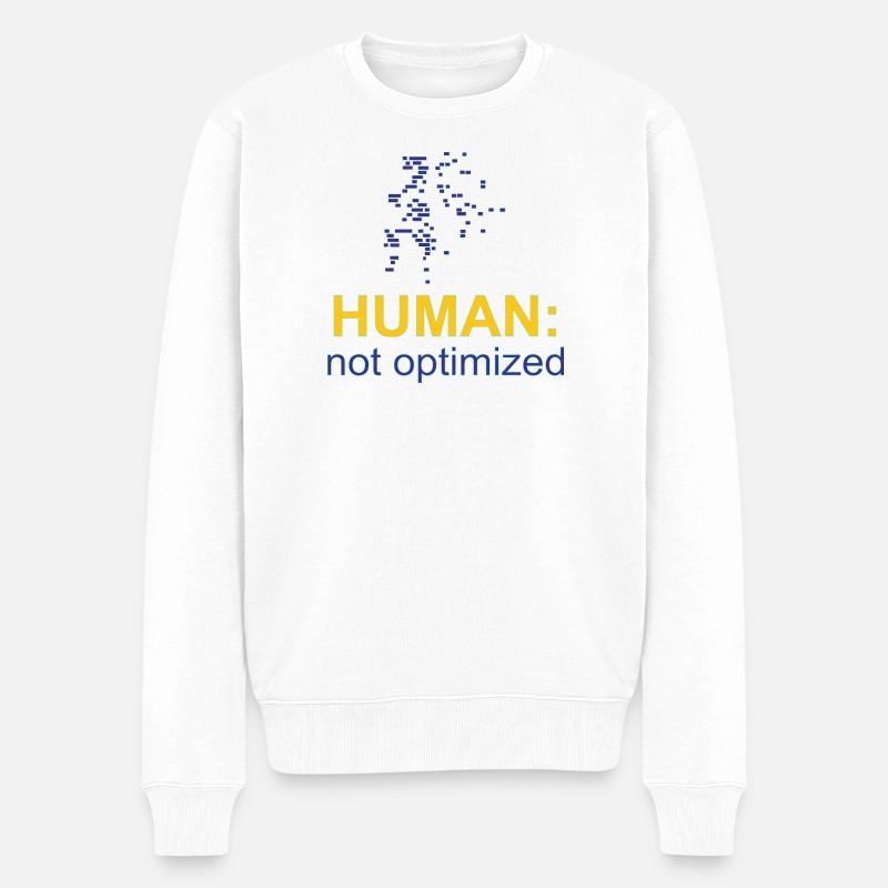 Humain : Non optimisé - Pull Premium bio Homme - blanc