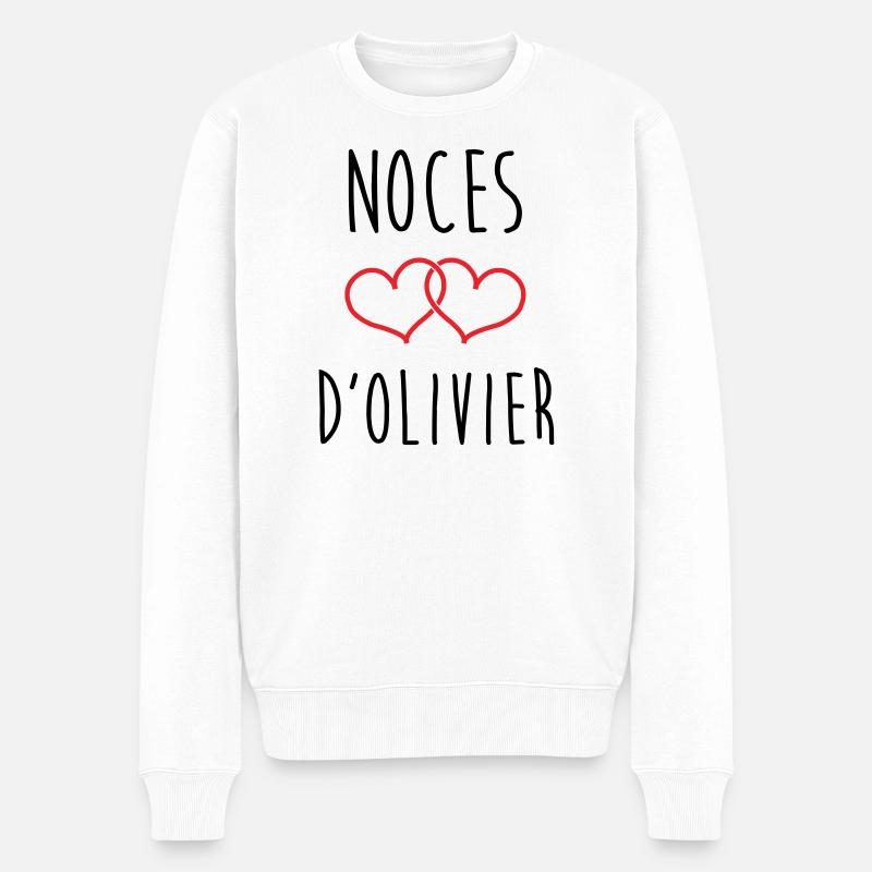 Noces d'Olivier 59 ans de mariage - Pull Premium bio Homme - blanc