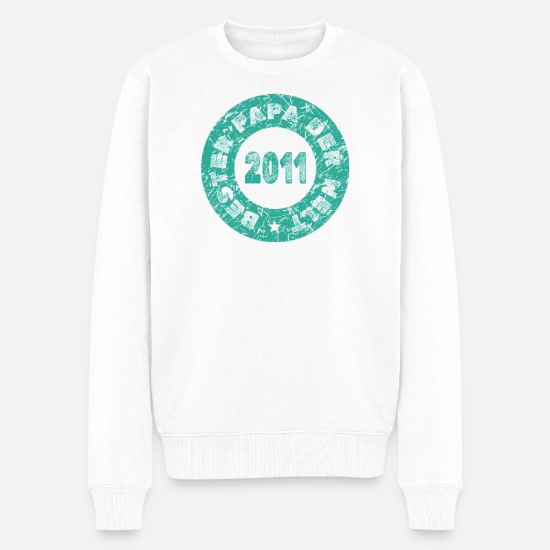 2011 - Männer Premium Bio Pullover - Weiß