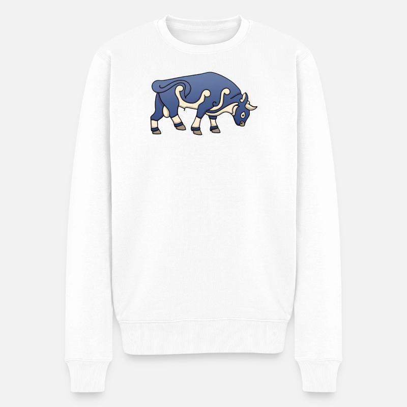 Piktischer Stier - Männer Premium Bio Pullover - Weiß