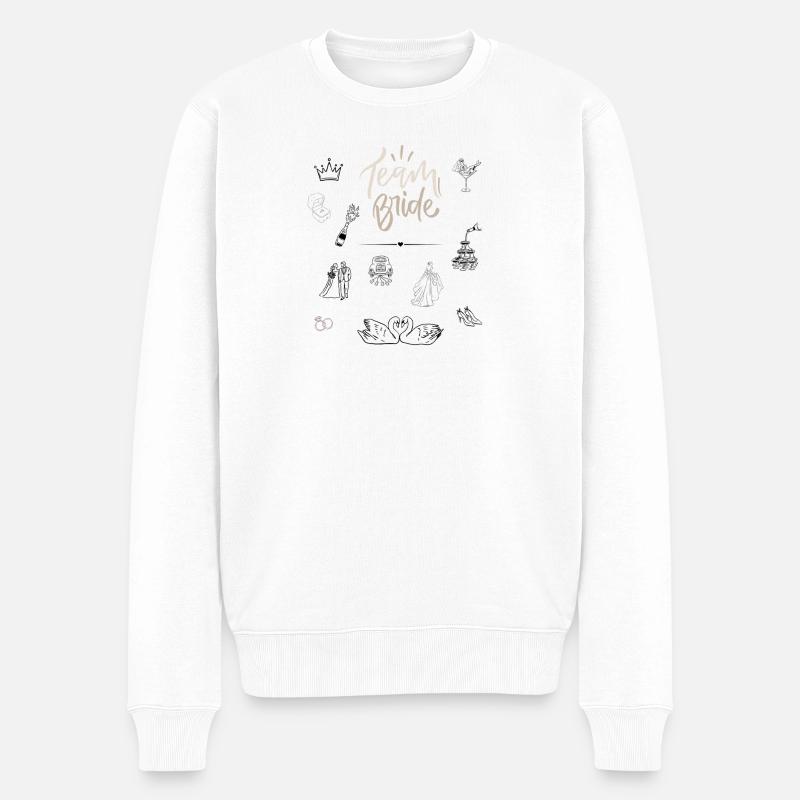 Team Bride für Junggesellinnenabschied - Männer Premium Bio Pullover - Weiß