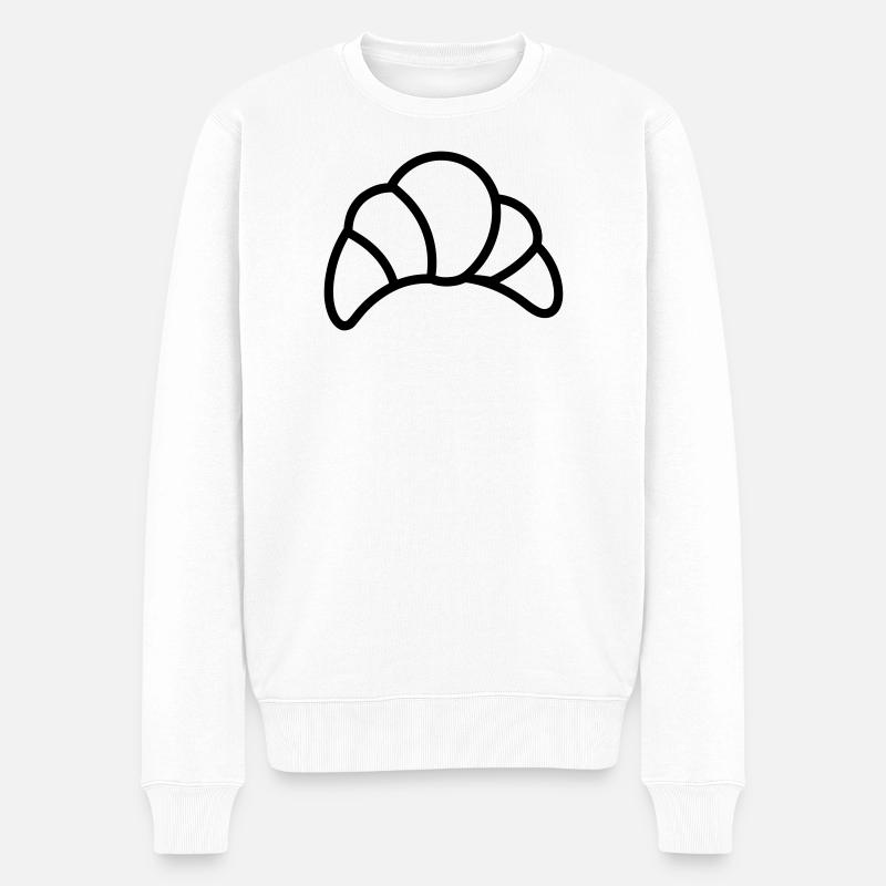 Halbmond - Männer Premium Bio Pullover - Weiß