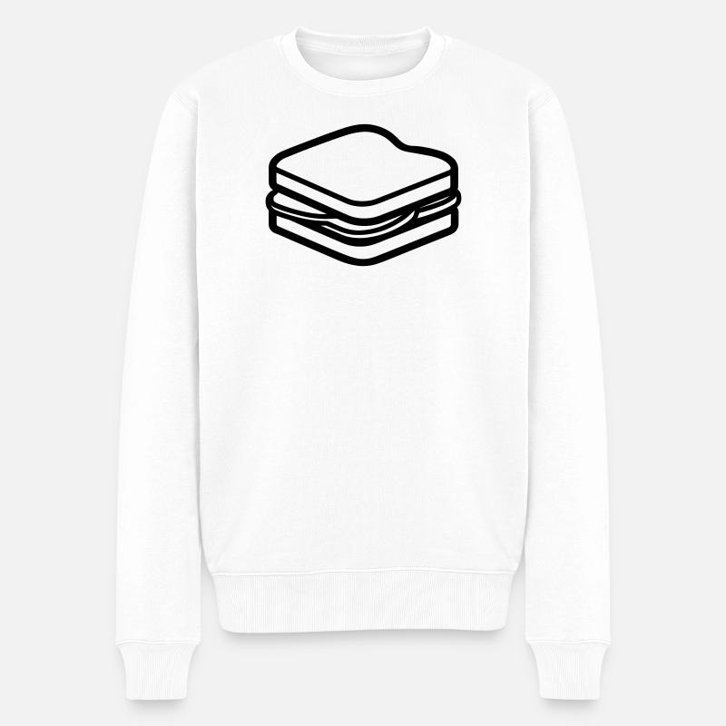 Sandwich - Männer Premium Bio Pullover - Weiß