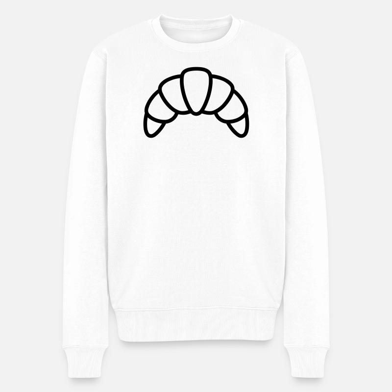 Halbmond - Männer Premium Bio Pullover - Weiß