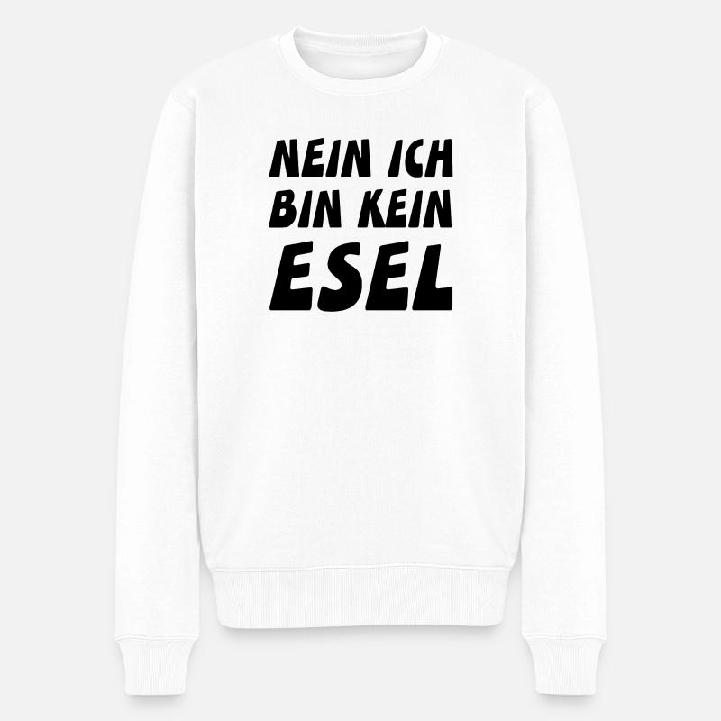 Esel - Männer Premium Bio Pullover - Weiß