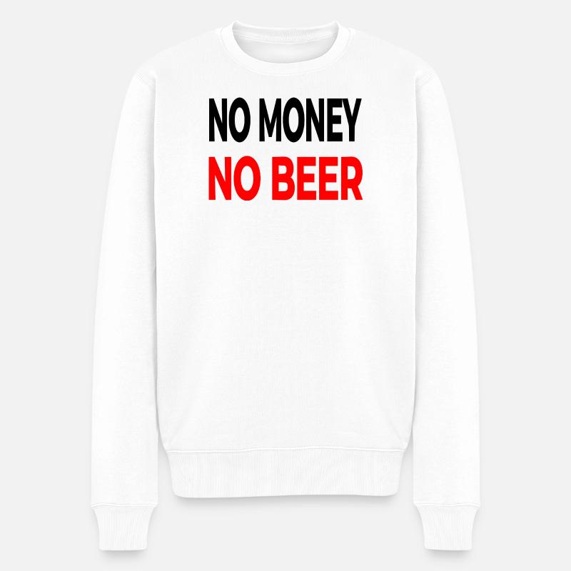 Bier - Männer Premium Bio Pullover - Weiß