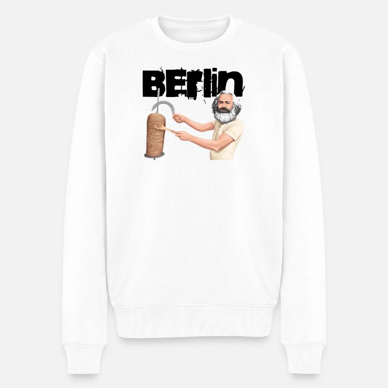 Berlin Döner Marx - Pull Premium bio Homme - blanc