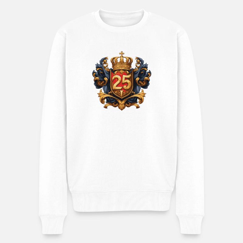 25 Nombre d’armoiries - Pull Premium bio Homme - blanc