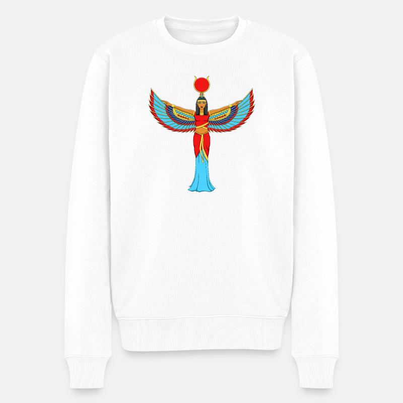 La déesse égyptienne Isis Art ailé - Pull Premium bio Homme - blanc