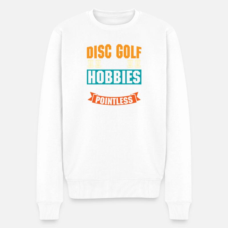 Cadeaux de disc golf Disc Golf - Pull Premium bio Homme - blanc