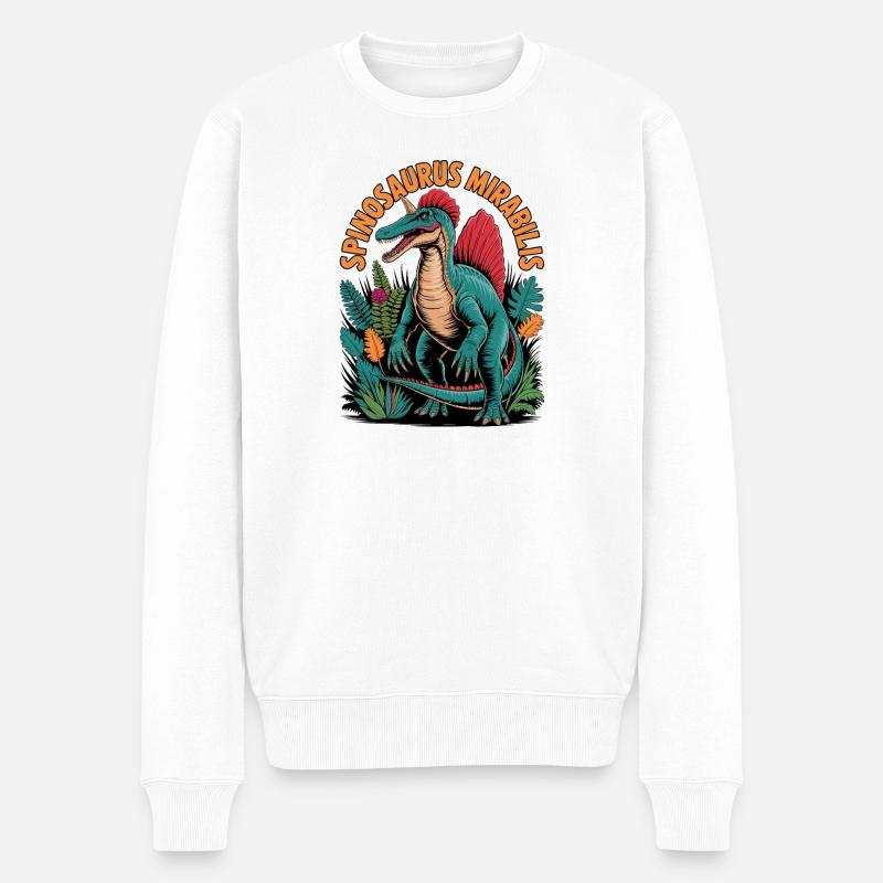 Neue Spinosaurus Mirabilis 2026 Entdeckung - Männer Premium Bio Pullover - Weiß