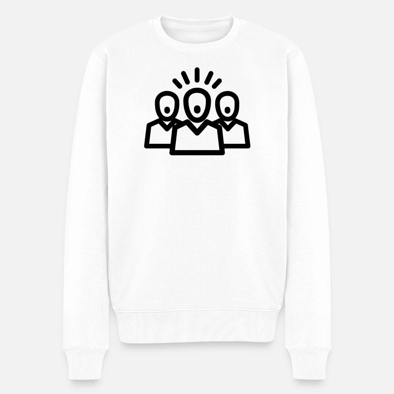 chorale - Pull Premium bio Homme - blanc