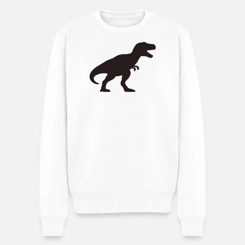 Dino Silhouette T-Rex - Pull Premium bio Homme - blanc