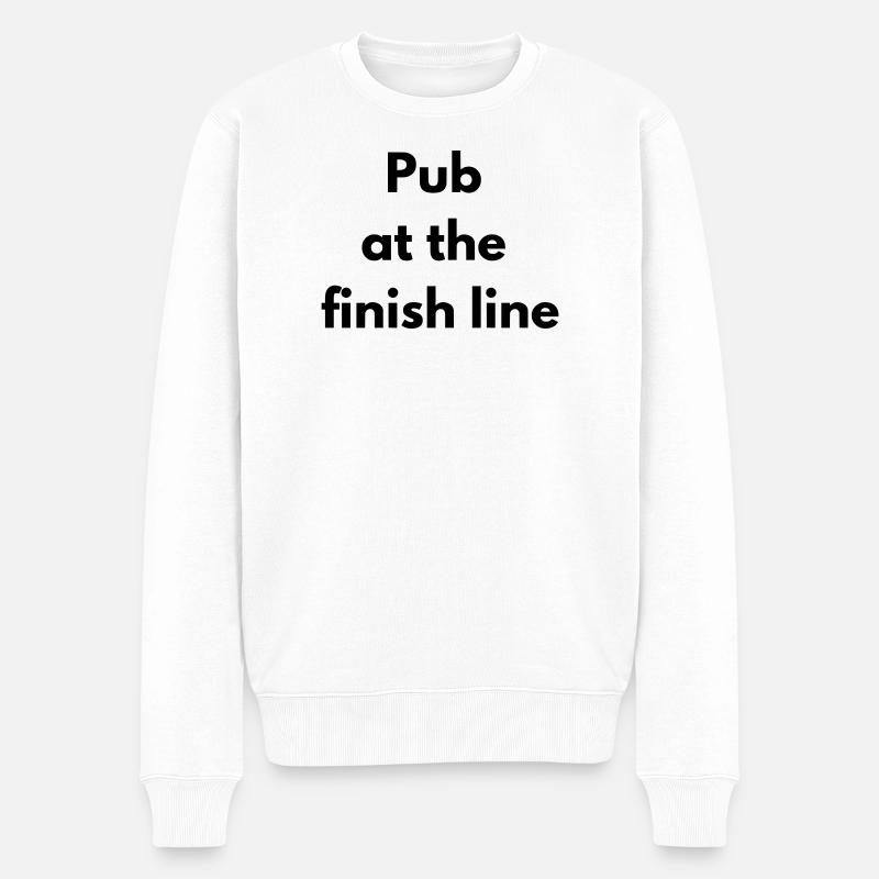 Pub at the finish line - Pull Premium bio Homme - blanc