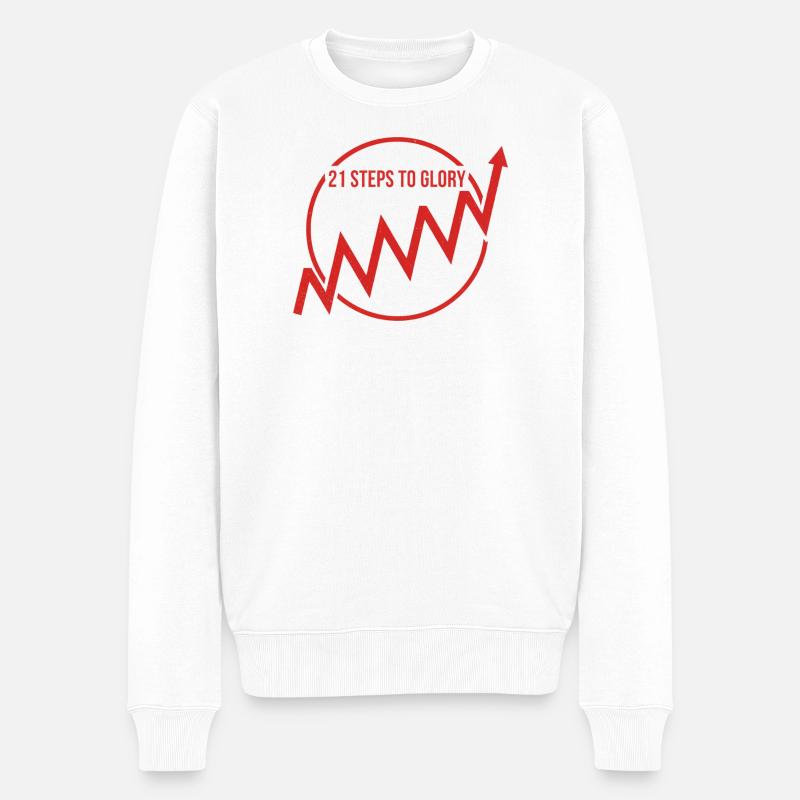 Épingles à cheveux de l’Alpe d’Huez 21 Art cycliste - Pull Premium bio Homme - blanc