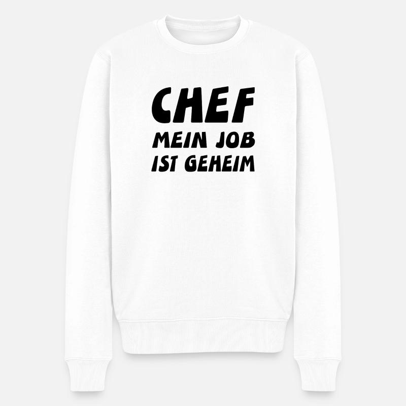 Chef - Männer Premium Bio Pullover - Weiß