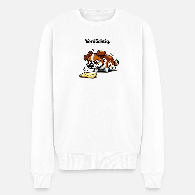 Hund Spruch Geschenk - Männer Premium Bio Pullover - Weiß