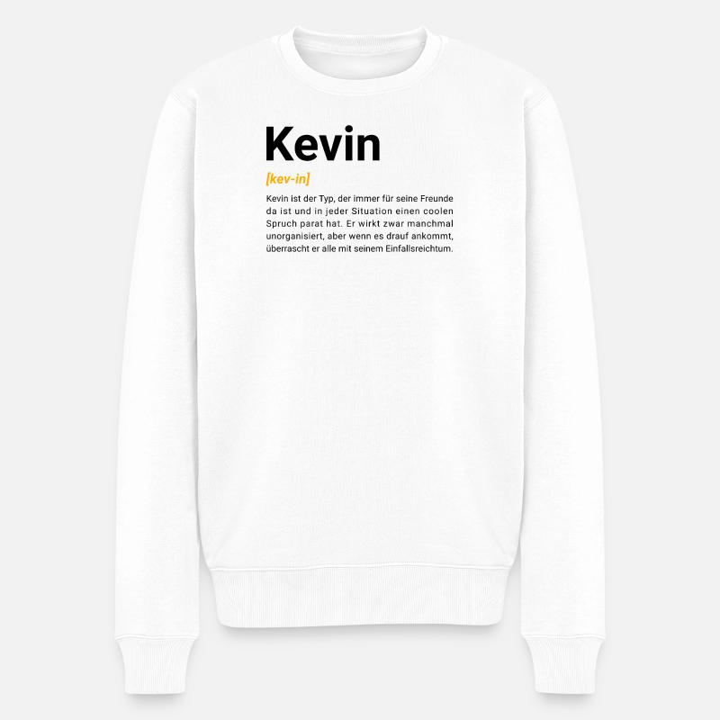 Kevin - Männer Premium Bio Pullover - Weiß