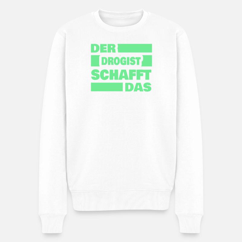 Beruf Drogist - Männer Premium Bio Pullover - Weiß