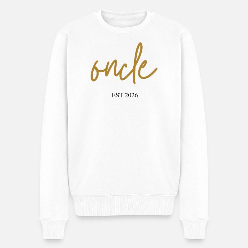 oncle est 2026 - Pull Premium bio Homme - blanc