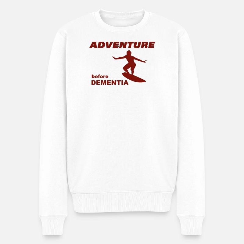 SURF ADVENTURE - Männer Premium Bio Pullover - Weiß