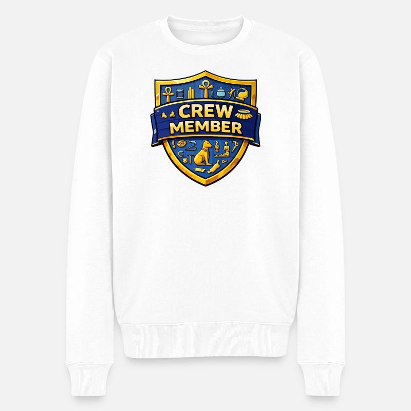 Emblème du Bouclier du Membre d’Équipage - Pull Premium bio Homme - blanc