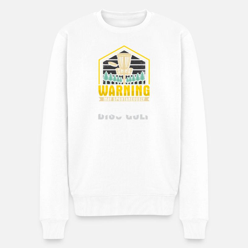Disc Golf Geschenke Discgolf - Männer Premium Bio Pullover - Weiß