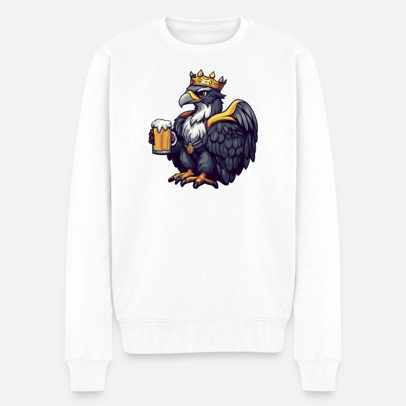 Roi de la Bière Harpie Bird - Pull Premium bio Homme - blanc