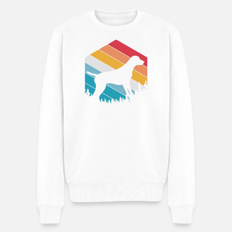 German Pointer Hund Deutsch Kurzhaar - Männer Premium Bio Pullover - Weiß