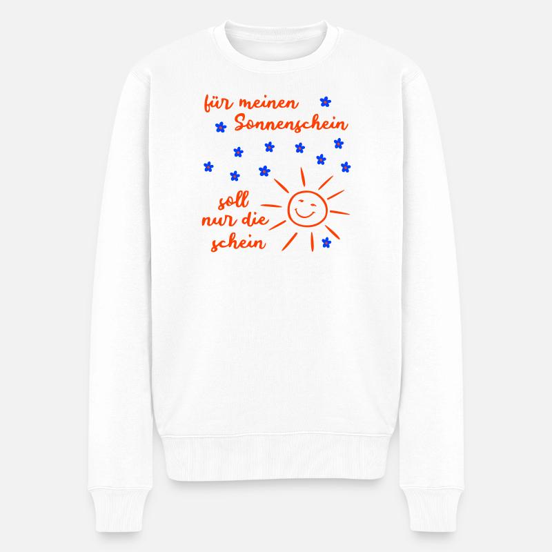 Sonnenschein  - Männer Premium Bio Pullover - Weiß