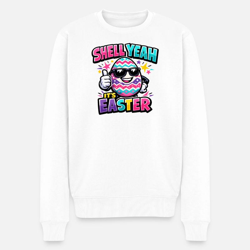 Hell yes It's Easter - Men's Premium Organic Jumper - white
