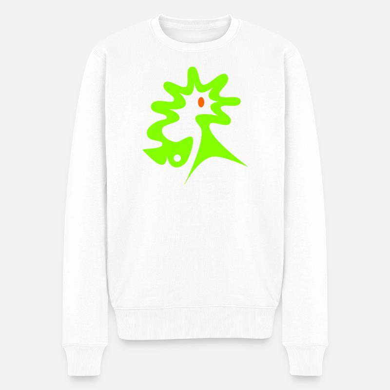 Wurmfisch und Seepferdchen - Männer Premium Bio Pullover - Weiß