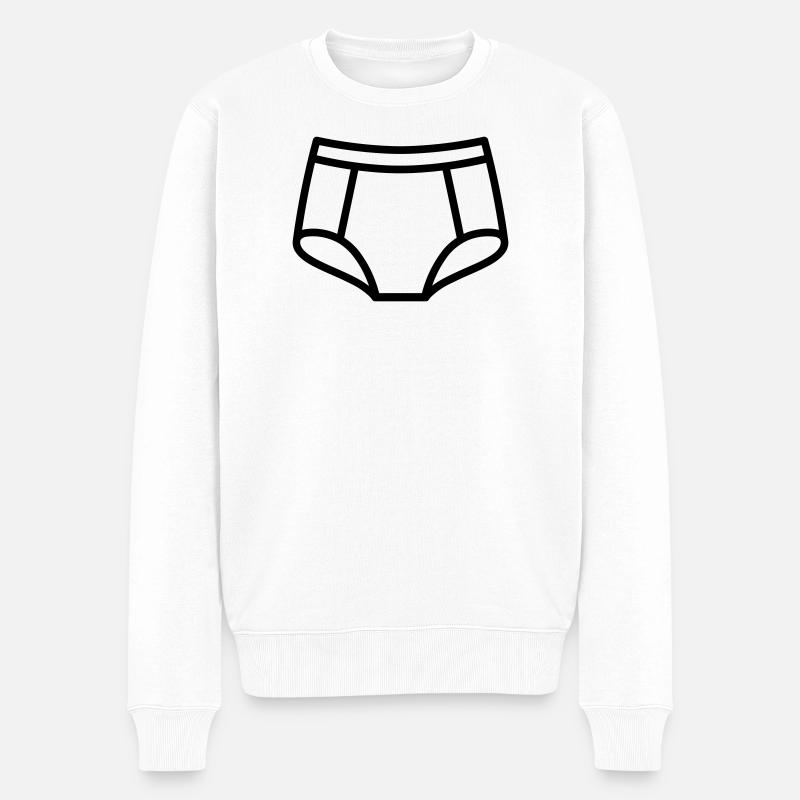 Boxershorts - Männer Premium Bio Pullover - Weiß
